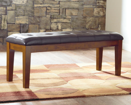 Furniture City Biloxi - Ashley Furniture - Ralene Dining Bench - Large UPH Dining Room Bench / Medium Brown / 50"W x 16"D x 19"H - D594-00