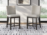 Furniture City Biloxi - Ashley Furniture - Neymorton Dining Room - Counter Height Barstool (Set of 2) / Dark Grayish Brown - D618-124X2
