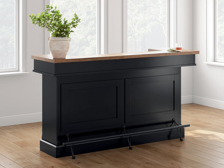Furniture City Biloxi - Ashley Furniture - Wildenauer 78" Bar - Bar / Brown/Black - D634-65