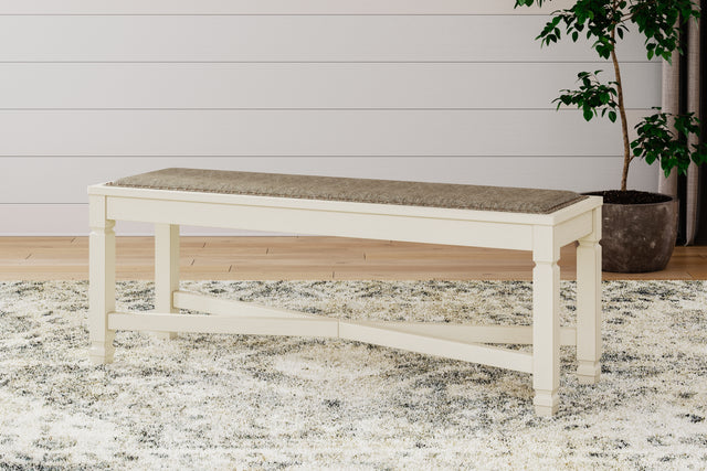 Furniture City Biloxi - Ashley Furniture - Bolanburg Dining Bench - Large UPH Dining Room Bench / Two-tone / 50"W x 15"D x 20"H - D647-00