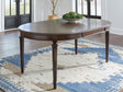 Furniture City Biloxi - Ashley Furniture - Lavinton Dining Room - Oval Dining Room EXT Table / Brown - D764-35