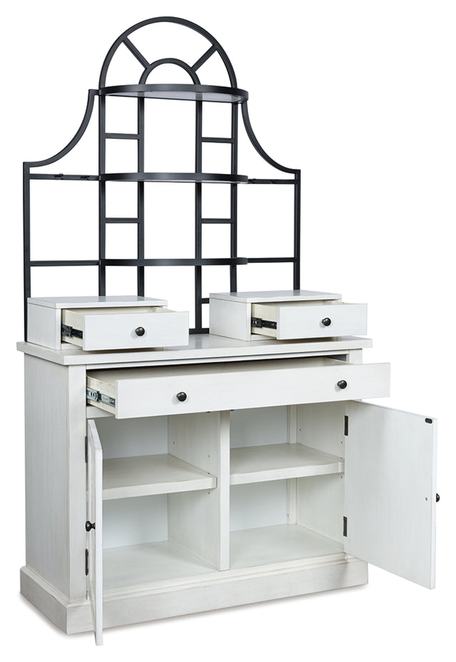 Furniture City Biloxi - Ashley Furniture - Greddinton Baker's Rack - Baker's Rack / White - PCD824D1