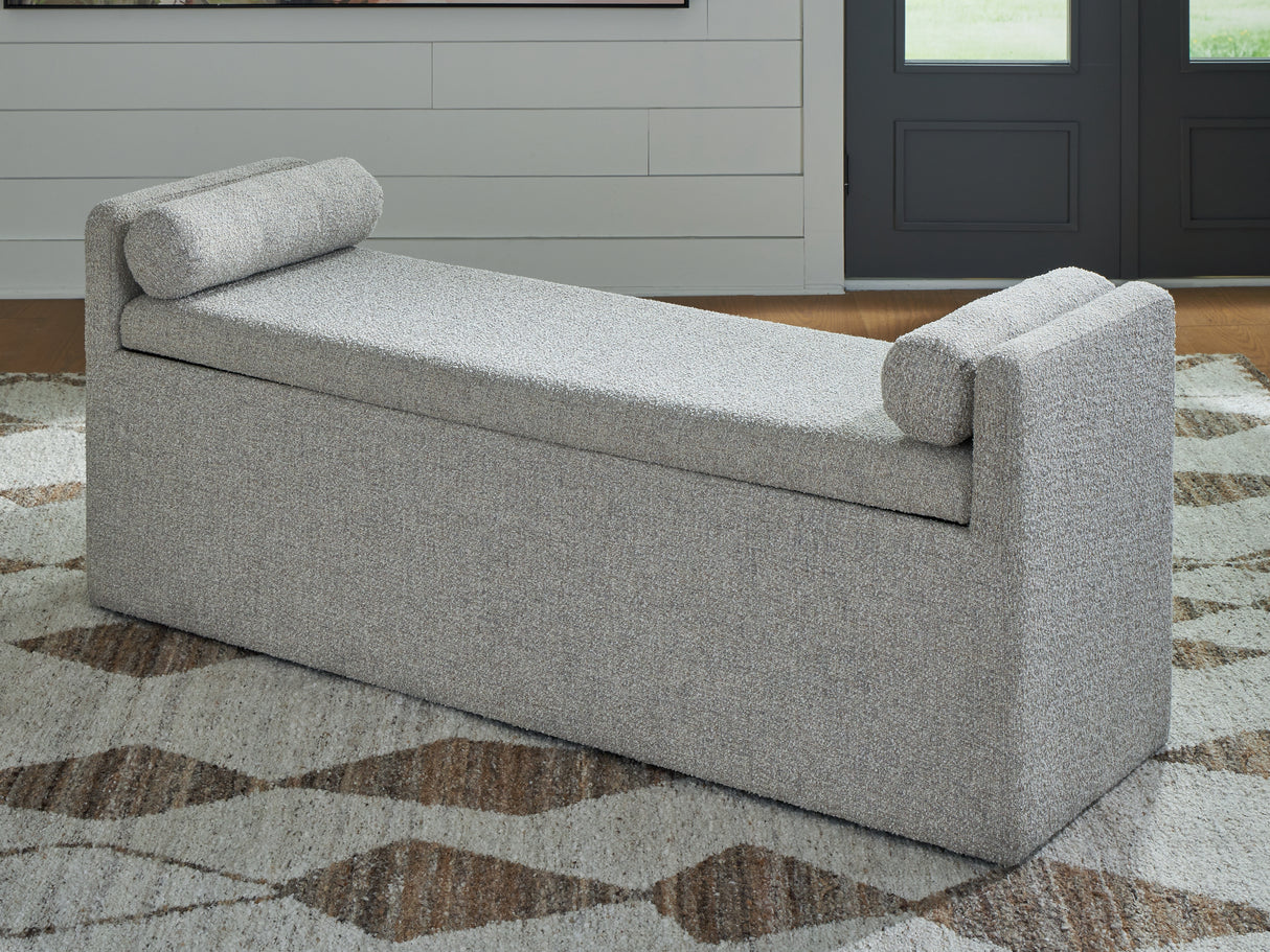 Furniture City Biloxi - Ashley Furniture - Galliden Dining Room - Large UPH Dining Room Bench / Beige - D841-00