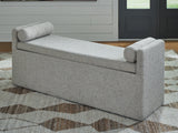 Furniture City Biloxi - Ashley Furniture - Galliden Dining Room - Large UPH Dining Room Bench / Beige - D841-00