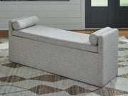 Furniture City Biloxi - Ashley Furniture - Galliden Dining Room - Large UPH Dining Room Bench / Beige - D841-00