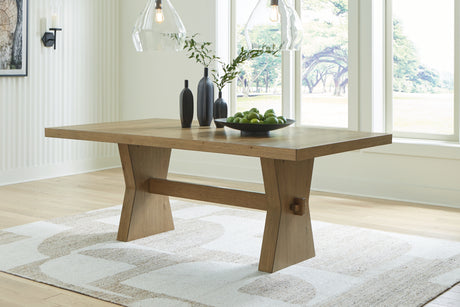 Furniture City Biloxi - Ashley Furniture - Galliden Dining Room - Large UPH Dining Room Bench / Beige - D841-00