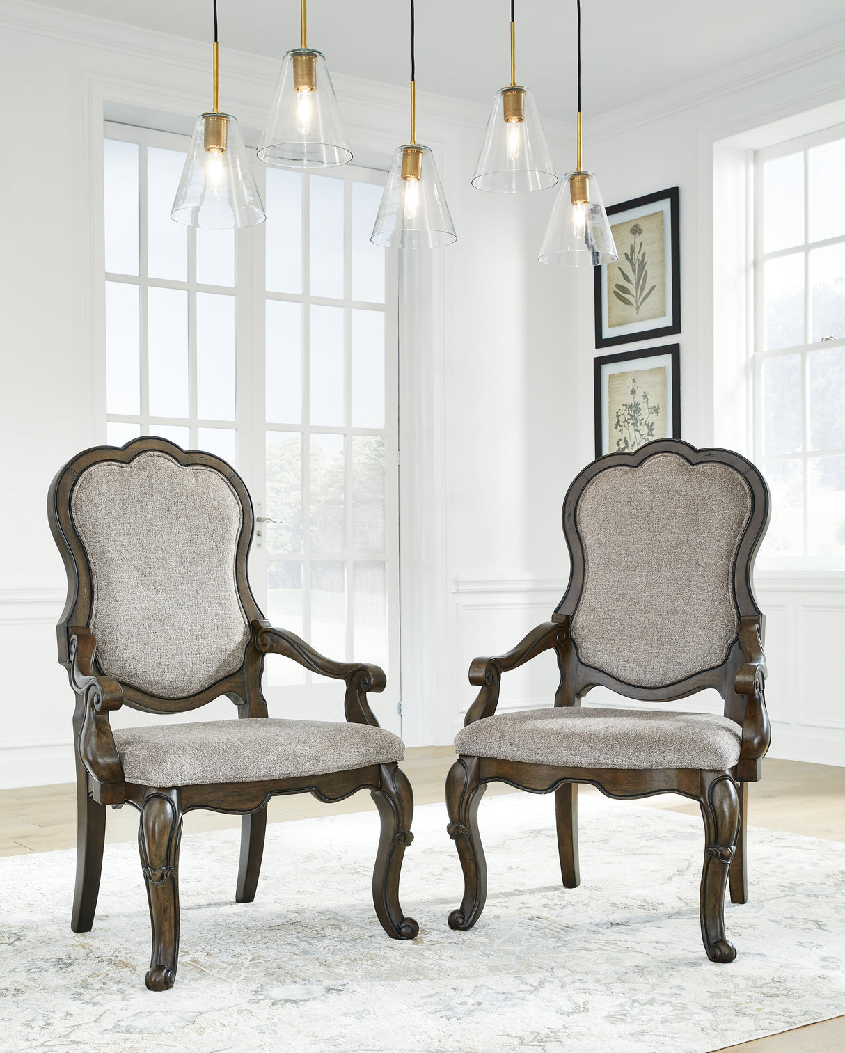 Furniture City Biloxi - Ashley Furniture - Maylee Dining Room - Dining Chair (Set of 2) / Dark Brown - D947-01AX2