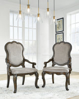Furniture City Biloxi - Ashley Furniture - Maylee Dining Room - Dining Chair (Set of 2) / Dark Brown - D947-01AX2