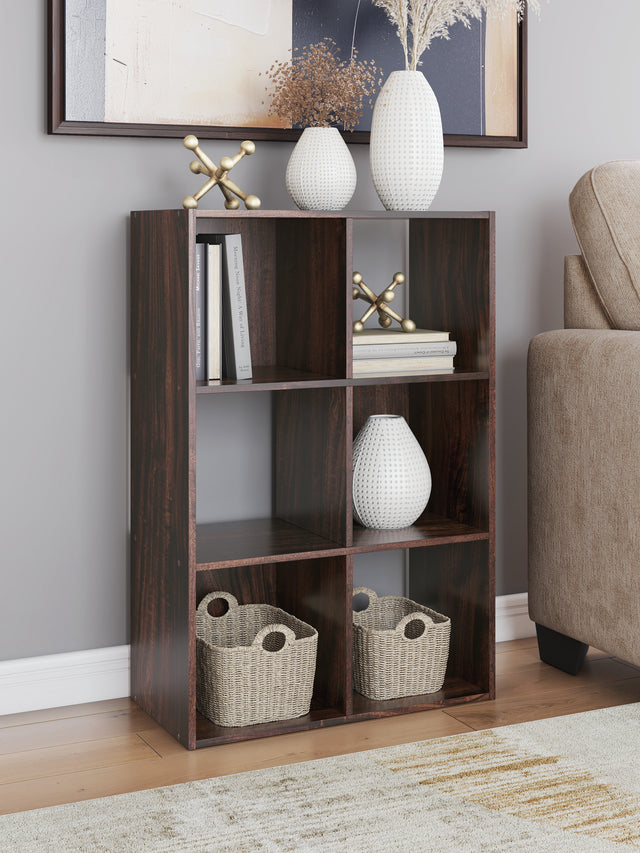 Furniture City Biloxi - Ashley Furniture - Glosmount Six Cube Organizer - Six Cube Organizer / Cherry/Light Brown - EA1055-3X2