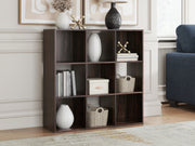 Furniture City Biloxi - Ashley Furniture - Glosmount Nine Cube Organizer - Nine Cube Organizer / Cherry/Light Brown - EA1055-3X3