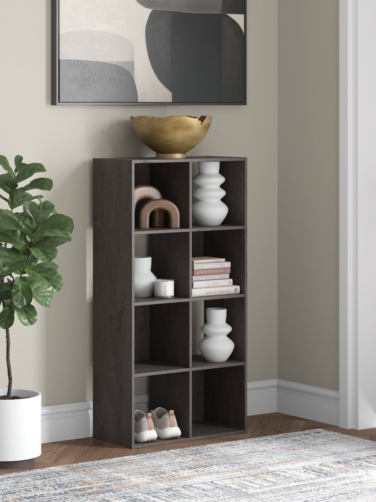Furniture City Biloxi - Ashley Furniture - Piperton Eight Cube Organizer - Eight Cube Organizer / Charcoal - EA5514-4X2