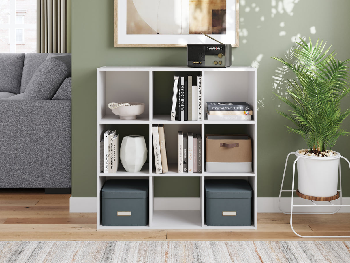 Furniture City Biloxi - Ashley Furniture - Onita Nine Cube Organizer - Nine Cube Organizer / White - EA9630-3X3