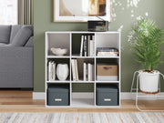 Furniture City Biloxi - Ashley Furniture - Onita Nine Cube Organizer - Nine Cube Organizer / White - EA9630-3X3