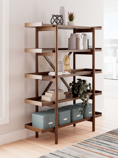 Furniture City Biloxi - Ashley Furniture - Lyncott Bookcase - Bookcase / Brown - H615-70