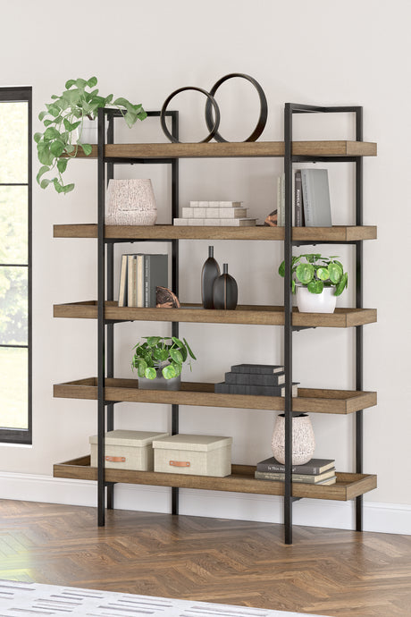 Furniture City Biloxi - Ashley Furniture - Montia Bookcase - Bookcase / Light Brown - H632-70