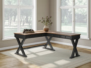 Furniture City Biloxi - Ashley Furniture - Wildenauer Office Desk - Home Office Desk / Brown/Black - H664H2