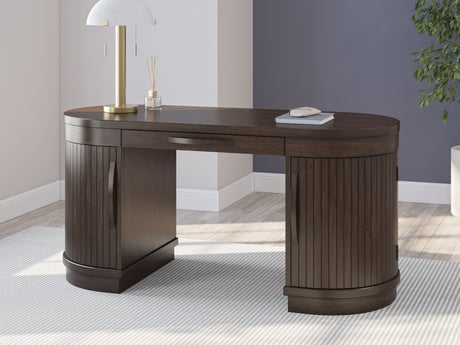 Furniture City Biloxi - Ashley Furniture - Korestone Office Desk - Home Office Desk / Warm Brown - H687-27