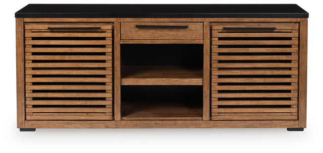 Furniture City Biloxi - Ashley Furniture - Kallari Bookcase - Credenza / Warm Brown/Black - H737-60