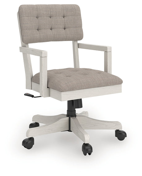 Furniture City Biloxi - Ashley Furniture - Robbinsdale Home Office Desk Chair - Home Office Desk Chair (1/CN) / Antique White - H742-01A