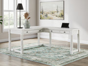 Furniture City Biloxi - Ashley Furniture - Robbinsdale Office Desk - L-Shaped Home Office Desk / Antique White - H742H1