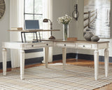 Furniture City Biloxi - Ashley Furniture - Realyn Office Desk - Home Office Desk Return / White/Brown - H743-34R