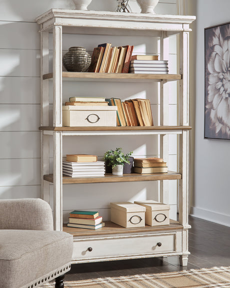 Furniture City Biloxi - Ashley Furniture - Realyn Bookcase - Bookcase / Brown/White - H743-70
