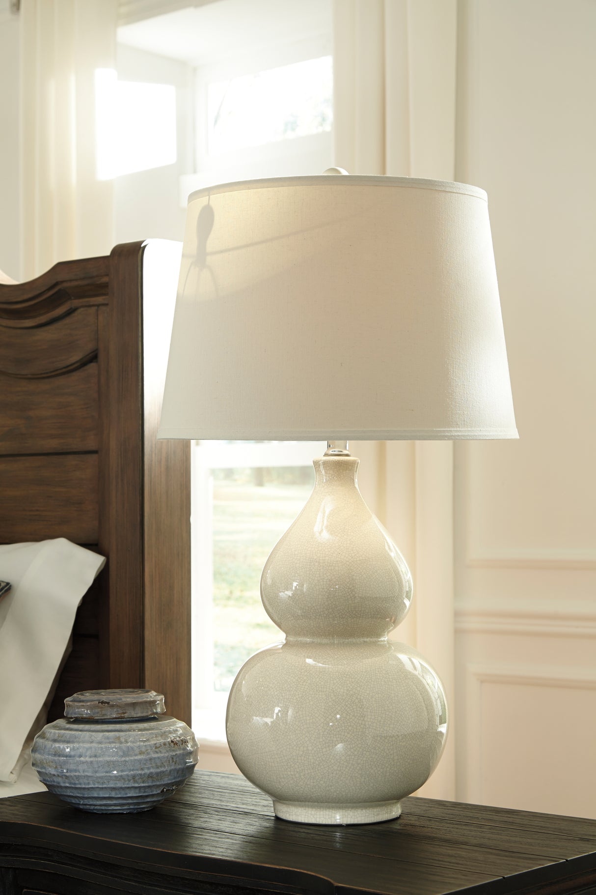 Furniture City Biloxi - Ashley Furniture - Saffi Lighting - Table Lamp (Set of 2) / Cream - L100074X2