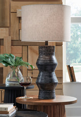 Furniture City Biloxi - Ashley Furniture - Kerbert Lighting - 2-Piece Lamp Set / Distressed Black - L100824X2