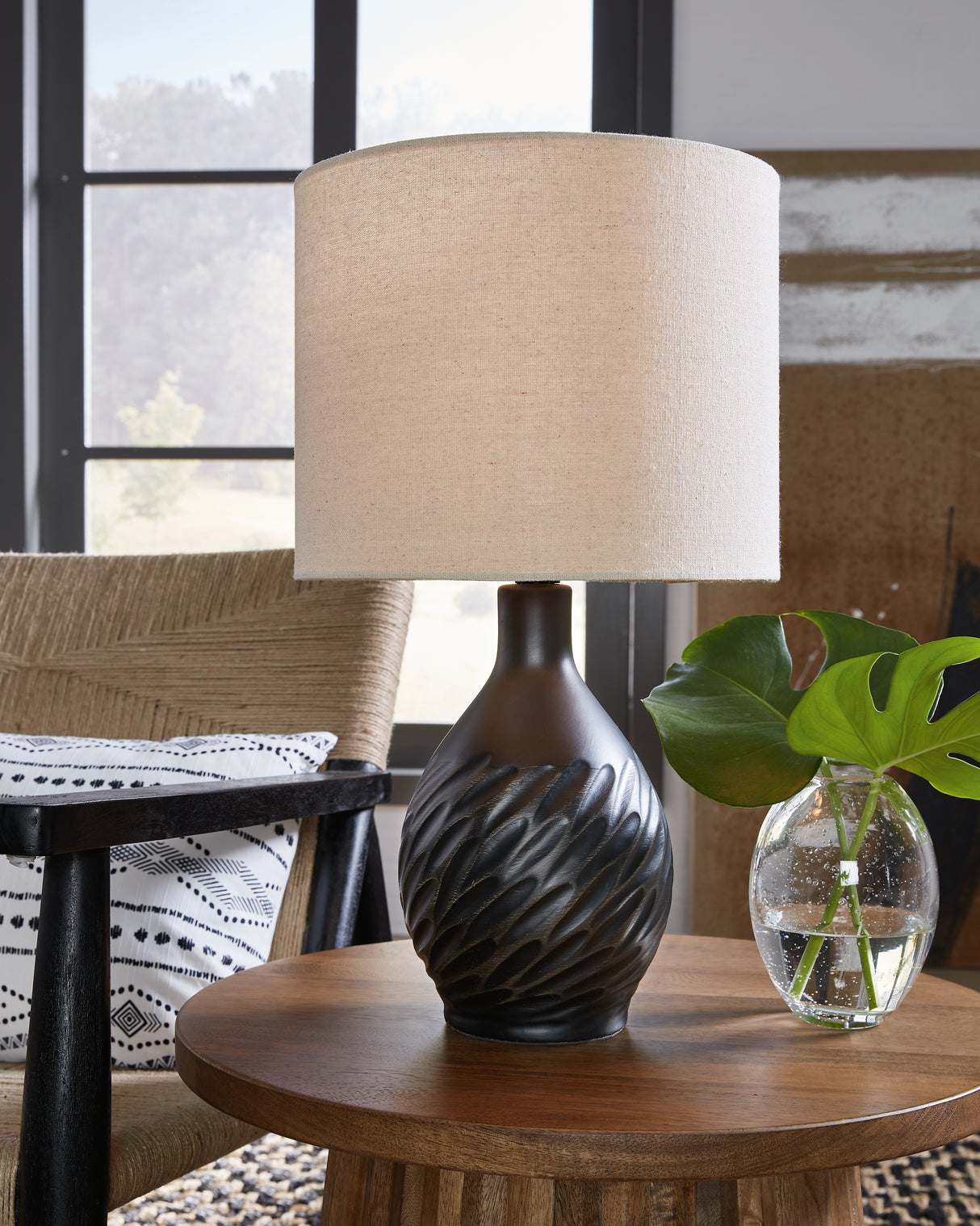 Furniture City Biloxi - Ashley Furniture - Garinton Lighting - Table Lamp (Set of 2) / Black - L180184X2