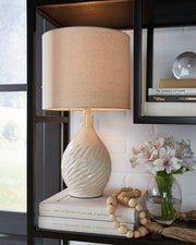 Furniture City Biloxi - Ashley Furniture - Garinton Lighting - Table Lamp (Set of 2) / Cream - L180194X2