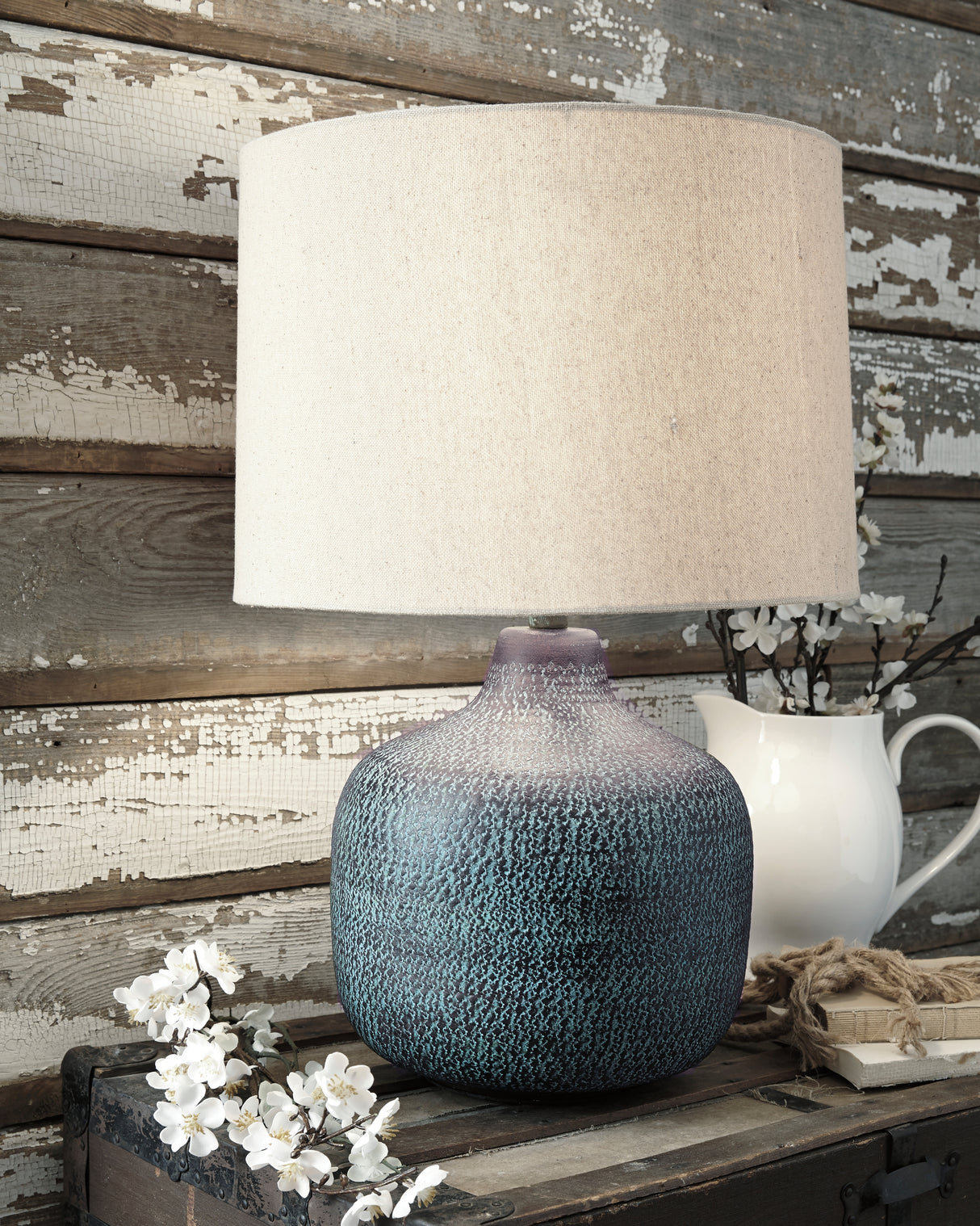 Furniture City Biloxi - Ashley Furniture - Malthace Lighting - Table Lamp (Set of 2) / Patina - L207304X2