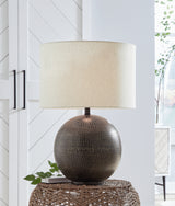 Furniture City Biloxi - Ashley Furniture - Hambell Lighting - Table Lamp (Set of 2) / Black/Gold Finish - L207434X2