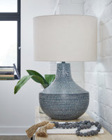 Furniture City Biloxi - Ashley Furniture - Schylarmont Lighting - 2-Piece Lamp Set / Antique Gray/White - L207474X2