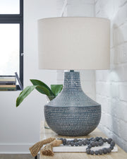Furniture City Biloxi - Ashley Furniture - Schylarmont Lighting - 2-Piece Lamp Set / Antique Gray/White - L207474X2