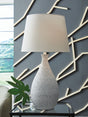 Furniture City Biloxi - Ashley Furniture - Wyattford Lighting - Metal Table Lamp (1/CN) / White/Black - L207614