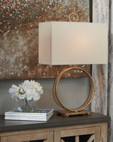 Furniture City Biloxi - Ashley Furniture - Mahala Lighting - Table Lamp (Set of 2) / Antique Gold Finish - L208124X2