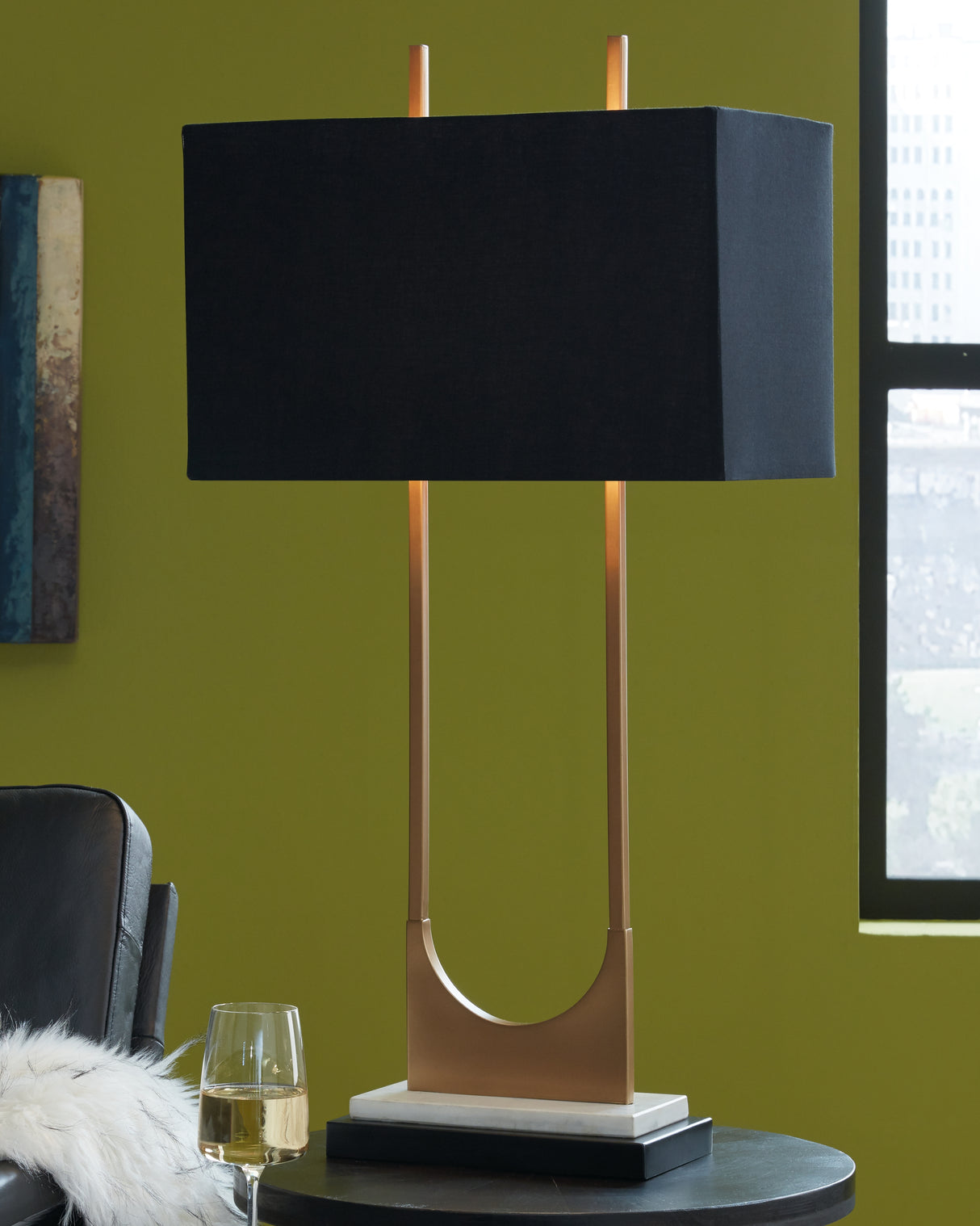 Furniture City Biloxi - Ashley Furniture - Malana Lighting - Table Lamp (Set of 2) / Brass Finish - L208254X2