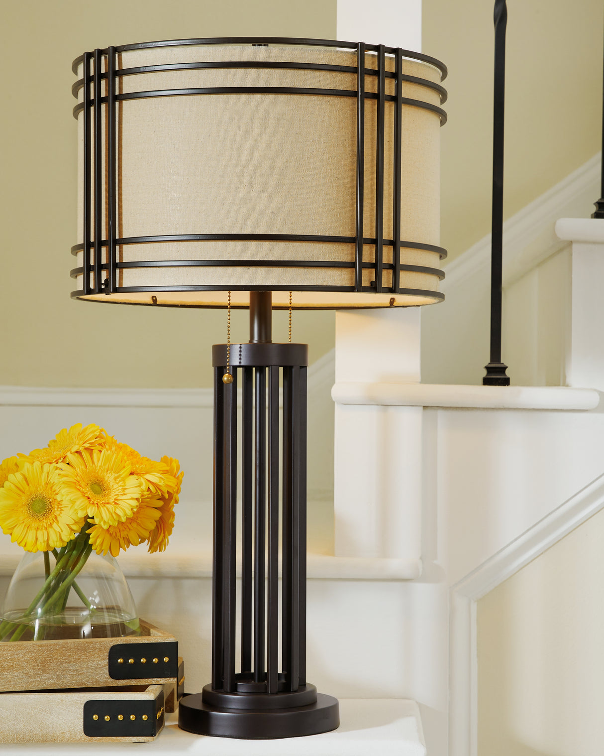 Furniture City Biloxi - Ashley Furniture - Hanswell Lighting - Table Lamp (Set of 2) / Dark Brown - L208294X2