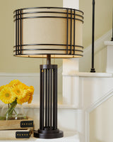 Furniture City Biloxi - Ashley Furniture - Hanswell Lighting - Table Lamp (Set of 2) / Dark Brown - L208294X2
