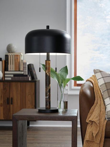 Furniture City Biloxi - Ashley Furniture - Alanbert Lighting - Metal Table Lamp (1/CN) / Brown/Black - L208454