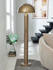 Furniture City Biloxi - Ashley Furniture - Wendfield Lighting - Metal Floor Lamp (1/CN) / Antique Gold Finish - L208511