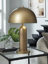 Furniture City Biloxi - Ashley Furniture - Wendfield Lighting - Metal Table Lamp (1/CN) / Antique Gold Finish - L208514