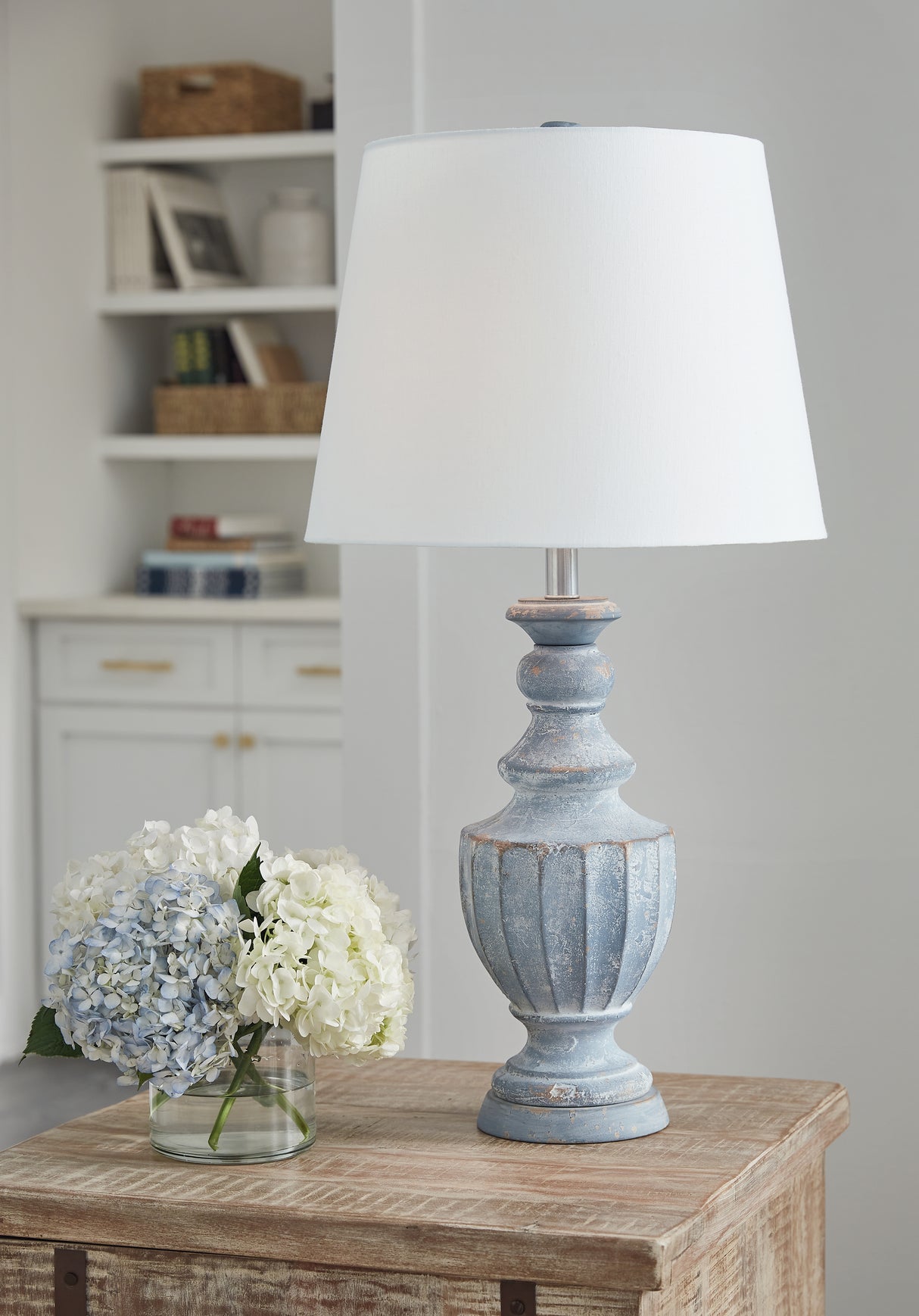 Furniture City Biloxi - Ashley Furniture - Cylerick Lighting - Table Lamp (Set of 2) / Antique Blue - L235714X2