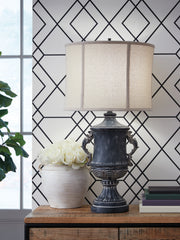 Furniture City Biloxi - Ashley Furniture - Morvanford Lighting - Poly Table Lamp (1/CN) / Antique Black - L235834
