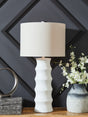 Furniture City Biloxi - Ashley Furniture - Veraleigh Lighting - Poly Floor Lamp (1/CN) / White - L235851