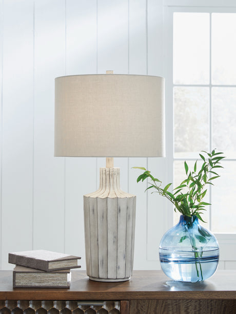 Furniture City Biloxi - Ashley Furniture - Imre Lighting - Poly Table Lamp (1/CN) / Distressed Brown - L235884