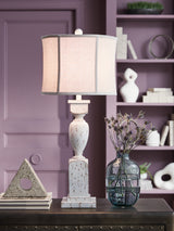 Furniture City Biloxi - Ashley Furniture - Madsbrook Lighting - Poly Floor Lamp (1/CN) / Antique White - L235921