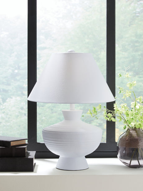 Furniture City Biloxi - Ashley Furniture - Harelwood Lighting - Poly Table Lamp (1/CN) / White - L235934