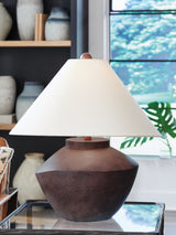 Furniture City Biloxi - Ashley Furniture - Honsworth Lighting - Poly Table Lamp (1/CN) / Antique Brown - L235994