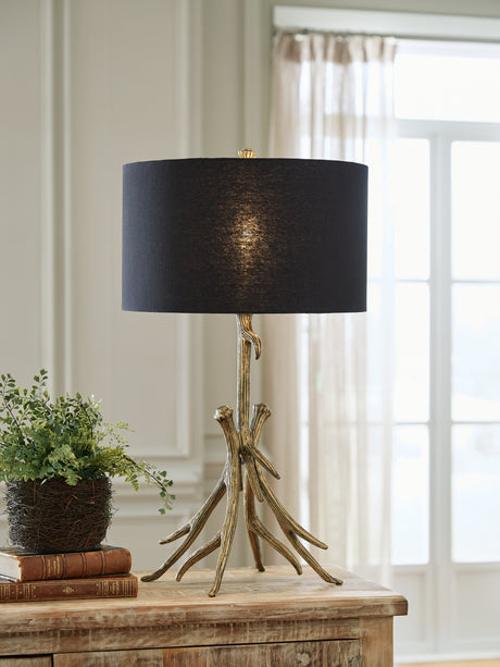 Furniture City Biloxi - Ashley Furniture - Josney Lighting - 2-Piece Lamp Set / Antique Gold Finish - L317034X2